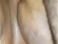 Desi wife pussy fuck with oil and condom
