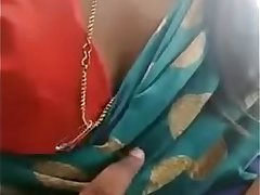 Indian Prostitute Saree boob press on road