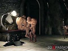 3dxpassion.com. Confused nerd girl captive fucked by cruel monsters in the darkest dungeon